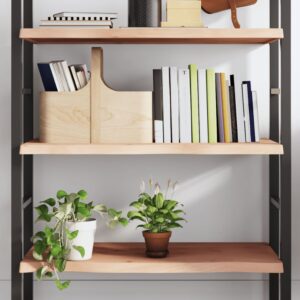 vidaXL væghylde 80x50x(2-4) cm ubehandlet massivt egetræ
