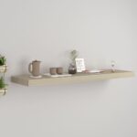 vidaXL væghylde 90x23,5x3,8 cm MDF egetræsfarve