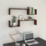 vidaXL væghylder 2 stk. 100x15x20 cm konstrueret træ røget egetræ - Kategori: Egetræshylder til hjemmet 4 vidaXL væghylder 2 stk. 100x15x20 cm konstrueret træ røget egetræ