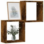 vidaXL væghylder 2 stk. 30x15x30 cm kubeformet røget egetræ - Kategori: Egetræshylder til hjemmet 4 vidaXL væghylder 2 stk. 30x15x30 cm kubeformet røget egetræ