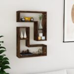 vidaXL væghylder 2 stk. 50x15x50 cm konstrueret træ røget egetræ - Kategori: Egetræshylder til hjemmet 4 vidaXL væghylder 2 stk. 50x15x50 cm konstrueret træ røget egetræ