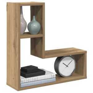 vidaXL væghylder 2 stk. 50x15x50 cm kubeformet konstrueret træ kunsteg