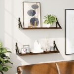 vidaXL væghylder 2 stk. 60x15x15,5 cm brun egetræsfarve