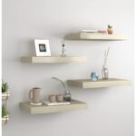 vidaXL væghylder 4 stk. 40x23x3,8 cm MDF egetræsfarve - Kategori: Egetræshylder til hjemmet 4 vidaXL væghylder 4 stk. 40x23x3,8 cm MDF egetræsfarve