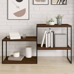 vidaXL væghylder 4 stk. 60x50x1,5 cm konstrueret træ brunt egetræ