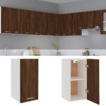 vidaXL vægskab 29,5x31x60 cm konstrueret træ brun egetræsfarve