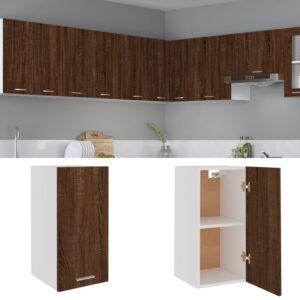 vidaXL vægskab 29,5x31x60 cm konstrueret træ brun egetræsfarve