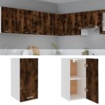 vidaXL vægskab 29,5x31x60 cm konstrueret træ røget egetræsfarve