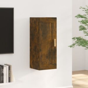 vidaXL vægskab 35x34x90 cm konstrueret træ røget egetræsfarve