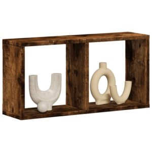 vidaXL vægskab 60x16x30 cm konstrueret træ røget egetræsfarve