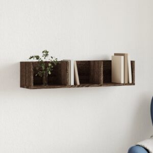 vidaXL vægskab 75x18x16,5 cm konstrueret træ brun egetræsfarve