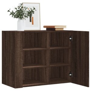 vidaXL vægskab 75x35x60 cm konstrueret træ brun egetræsfarve