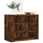 vidaXL vægskab 75x35x60 cm konstrueret træ røget egetræsfarve - Kategori: Egetræshylder til hjemmet 4 vidaXL vægskab 75x35x60 cm konstrueret træ røget egetræsfarve