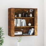 vidaXL vægskab 80x33x80 cm konstrueret træ røget egetræsfarve - Kategori: Egetræshylder til hjemmet 4 vidaXL vægskab 80x33x80 cm konstrueret træ røget egetræsfarve