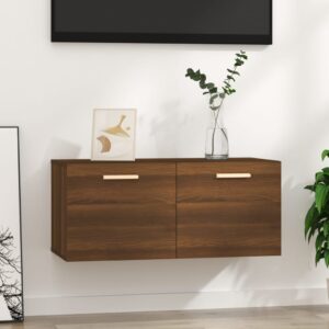 vidaXL vægskab 80x35x36,5 cm konstrueret træ brun egetræsfarve