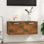 vidaXL vægskab 80x35x36,5 cm konstrueret træ røget egetræ - Kategori: Egetræshylder til hjemmet 4 vidaXL vægskab 80x35x36,5 cm konstrueret træ røget egetræ