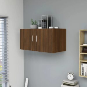 vidaXL vægskab 80x39x40 cm konstrueret træ brun egetræsfarve