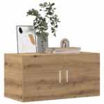 vidaXL vægskab 80x39x40 cm konstrueret træ kunsteg - Kategori: Egetræshylder til hjemmet 4 vidaXL vægskab 80x39x40 cm konstrueret træ kunsteg