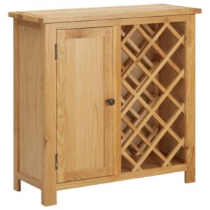 vidaXL vinskab til 11 flasker 80x32x80 cm massivt egetræ
