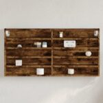 vidaXL vitrineskab 100×8,5×50 cm konstrueret træ røget egetræsfarve - Kategori: Egetræshylder til hjemmet 4 vidaXL vitrineskab 100x8,5x50 cm konstrueret træ røget egetræsfarve